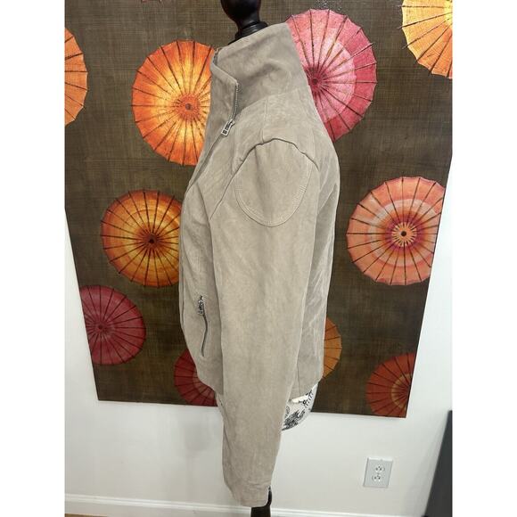 Miami Beige Jacket W/ Velvet Feeling Neck-warmer & Stretch Sides Urban Luxe Sz S - Picture 3 of 4